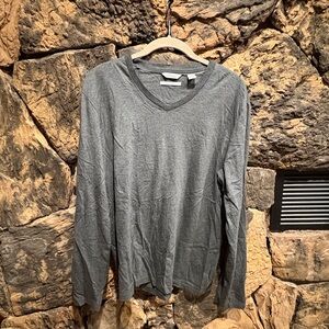 Calvin Klein Charcoal V-Neck Tee